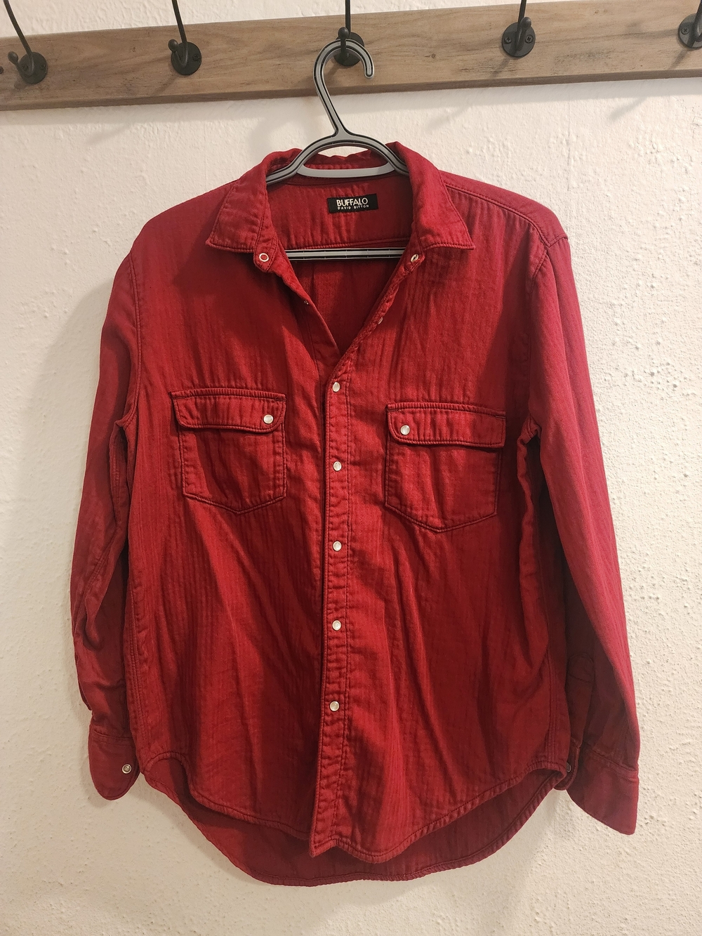 Buffalo David Bitton Red Men's Button-Up Shirt